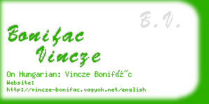 bonifac vincze business card